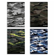 Тетрадь А4, 96 л., BRAUBERG, гребень, клетка, обложка картон, 