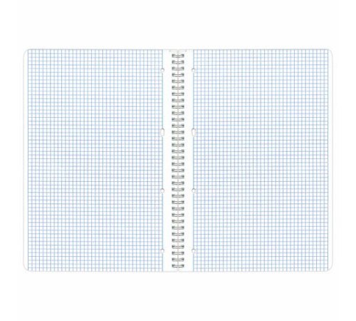 Тетрадь А4, 96 л., BRAUBERG, гребень, клетка, обложка картон, 