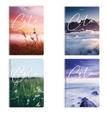 Тетрадь А4, 96 л., BRAUBERG, гребень, клетка, обложка картон, 