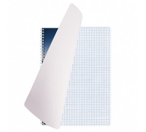 Тетрадь А4, 96 л., BRAUBERG, гребень, клетка, обложка картон, 