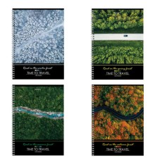 Тетрадь А4, 120 л., BRAUBERG гребень, клетка, обложка картон, 