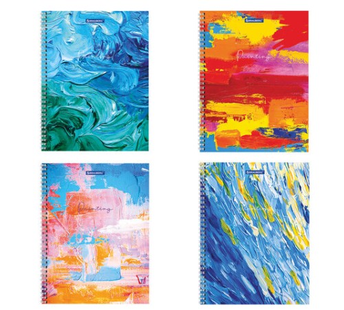 Тетрадь А4, 120 л., BRAUBERG гребень, клетка, обложка картон, 