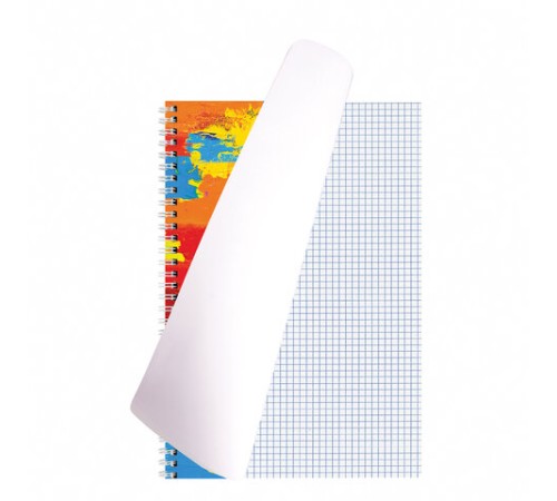 Тетрадь А4, 120 л., BRAUBERG гребень, клетка, обложка картон, 