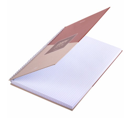 Тетрадь А4, 120 л., BRAUBERG, гребень, клетка, обложка твердая, 