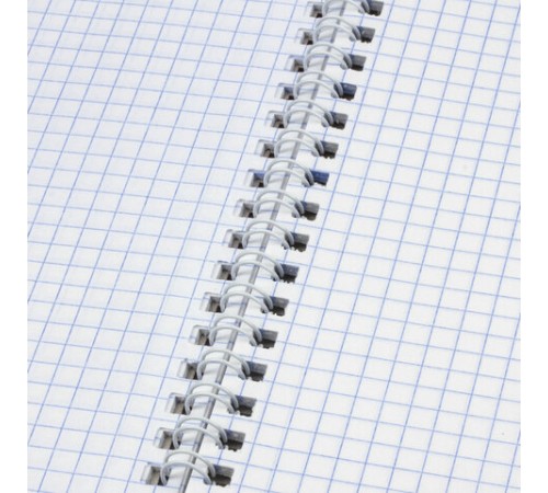 Тетрадь А4, 120 л., BRAUBERG, гребень, клетка, обложка твердая, 