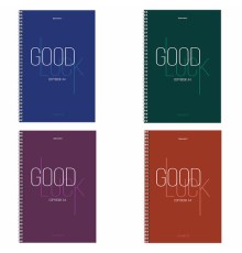 Тетрадь А4, 120 л., BRAUBERG, гребень, клетка, обложка твердая, 