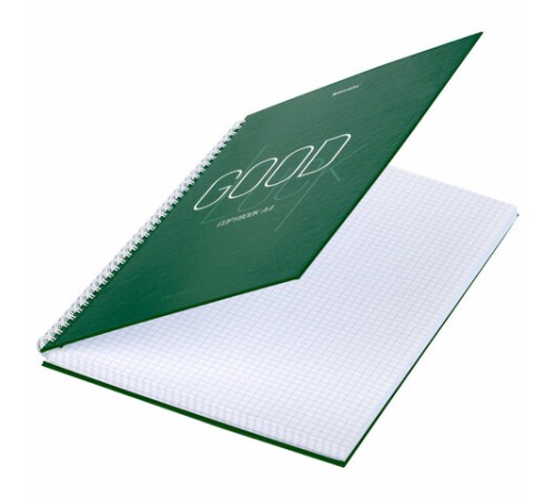 Тетрадь А4, 120 л., BRAUBERG, гребень, клетка, обложка твердая, 