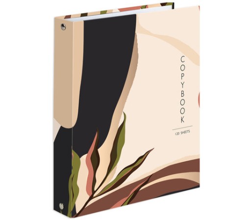 Тетрадь на кольцах А5 (175х215 мм), 120 листов, твердый картон, клетка, BRAUBERG, Vision, 404075