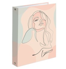 Тетрадь на кольцах А5 (175х215 мм), 120 листов, твердый картон, клетка, BRAUBERG, Девушка, 404076