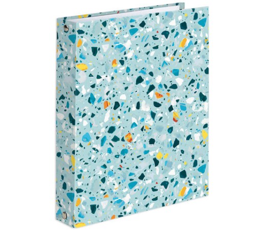 Тетрадь на кольцах А5 (175х215 мм), 120 листов, твердый картон, клетка, BRAUBERG, Абстракция, 404077