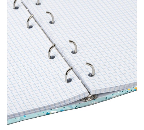 Тетрадь на кольцах А5 (175х215 мм), 120 листов, твердый картон, клетка, BRAUBERG, Абстракция, 404077