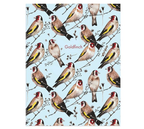 Тетрадь на кольцах А5 (175х215 мм), 120 листов, твердый картон, клетка, BRAUBERG, Щеглы, 404079