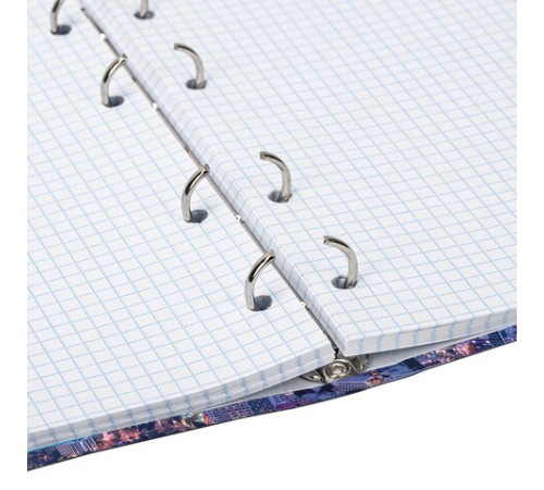 Тетрадь на кольцах А5 (175х215 мм), 120 листов, твердый картон, клетка, BRAUBERG, Travel, 404080