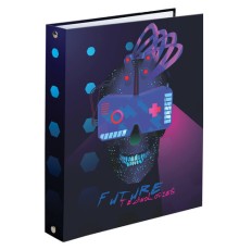 Тетрадь на кольцах А5 (175х215 мм), 120 листов, твердый картон, клетка, BRAUBERG, Cyber, 404083