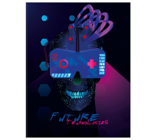 Тетрадь на кольцах А5 (175х215 мм), 120 листов, твердый картон, клетка, BRAUBERG, Cyber, 404083