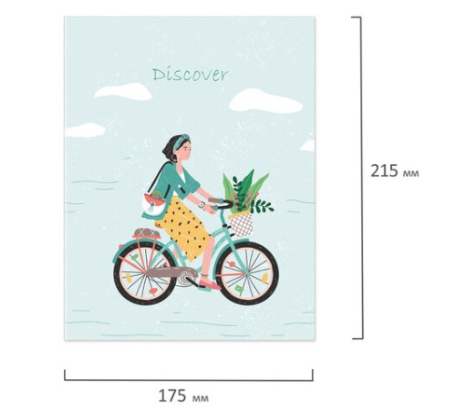 Тетрадь на кольцах А5 (175х215 мм), 120 листов, твердый картон, клетка, BRAUBERG, Discover, 404085