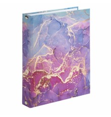 Тетрадь на кольцах А5 (175х215 мм), 120 листов, твердый картон, клетка, с разделителями, BRAUBERG, Marble, 404086