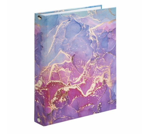 Тетрадь на кольцах А5 (175х215 мм), 120 листов, твердый картон, клетка, с разделителями, BRAUBERG, Marble, 404086