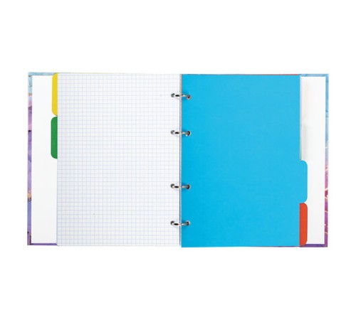 Тетрадь на кольцах А5 (175х215 мм), 120 листов, твердый картон, клетка, с разделителями, BRAUBERG, Marble, 404086