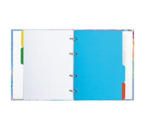 Тетрадь на кольцах А5 (175х215 мм), 120 листов, твердый картон, клетка, с разделителями, BRAUBERG, Blur, 404087
