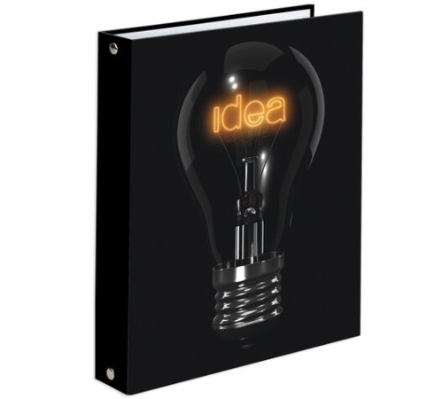 Тетрадь на кольцах А5 (175х215 мм), 160 листов, твердый картон, клетка, BRAUBERG, Idea, 404091