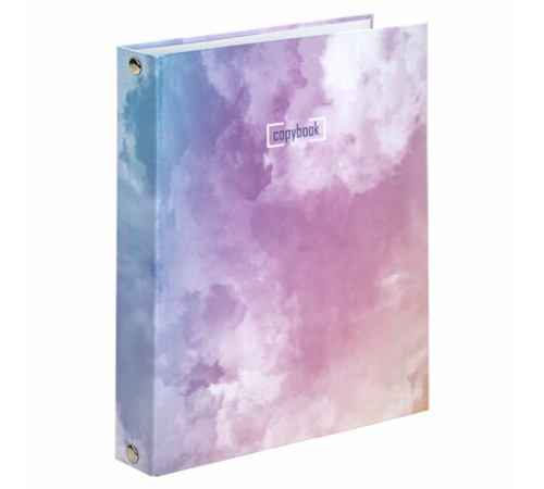 Тетрадь на кольцах А5 (175х215 мм), 240 листов, твердый картон, клетка, BRAUBERG, Cloud, 404094