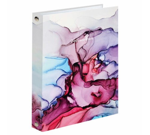 Тетрадь на кольцах А5 (175х215 мм), 240 листов, твердый картон, клетка, BRAUBERG, Акварель, 404096