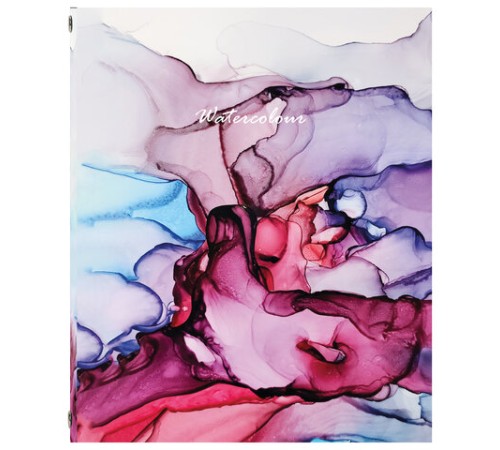 Тетрадь на кольцах А5 (175х215 мм), 240 листов, твердый картон, клетка, BRAUBERG, Акварель, 404096