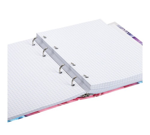 Тетрадь на кольцах А5 (175х215 мм), 240 листов, твердый картон, клетка, BRAUBERG, Акварель, 404096