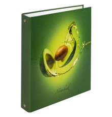 Тетрадь на кольцах А5 (175х215 мм), 240 листов, твердый картон, клетка, с разделителями, BRAUBERG, Авокадо, 404098