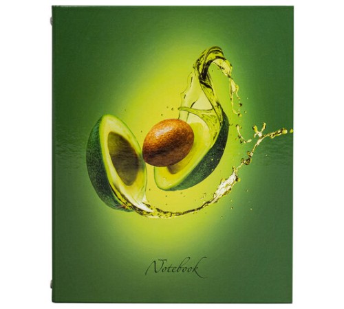 Тетрадь на кольцах А5 (175х215 мм), 240 листов, твердый картон, клетка, с разделителями, BRAUBERG, Авокадо, 404098