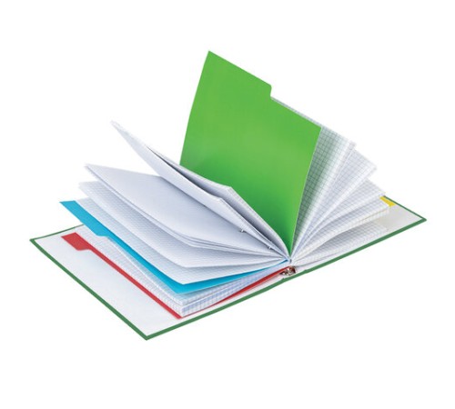 Тетрадь на кольцах А5 (175х215 мм), 240 листов, твердый картон, клетка, с разделителями, BRAUBERG, Авокадо, 404098