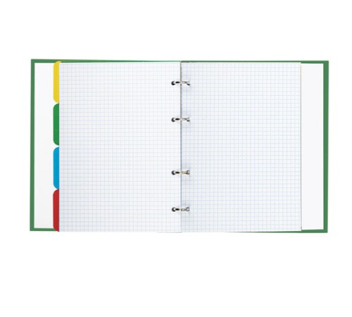 Тетрадь на кольцах А5 (175х215 мм), 240 листов, твердый картон, клетка, с разделителями, BRAUBERG, Авокадо, 404098