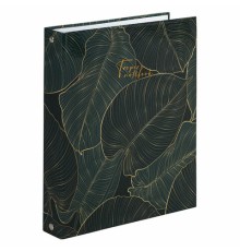 Тетрадь на кольцах А5 (175х215 мм), 240 листов, твердый картон, клетка, с разделителями, BRAUBERG, Листья, 404099