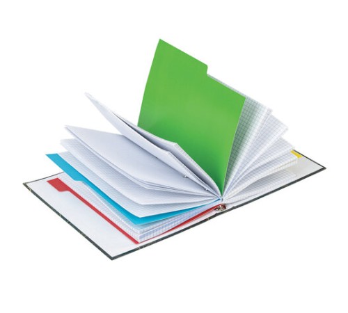 Тетрадь на кольцах А5 (175х215 мм), 240 листов, твердый картон, клетка, с разделителями, BRAUBERG, Листья, 404099