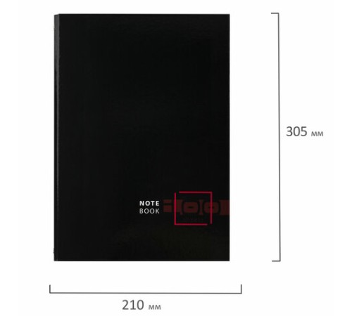 Тетрадь на кольцах БОЛЬШАЯ А4 (210х305 мм), 100 листов, твердый картон, клетка, BRAUBERG, Dark, 404101