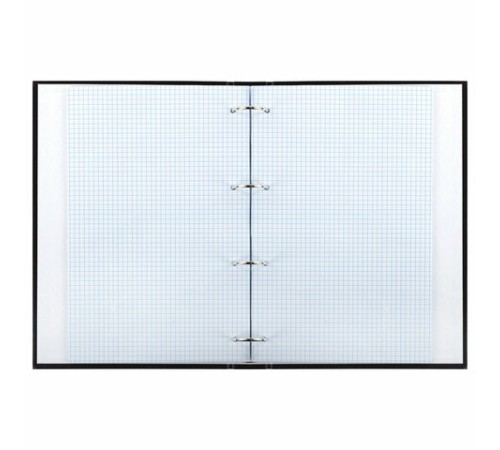 Тетрадь на кольцах БОЛЬШАЯ А4 (210х305 мм), 100 листов, твердый картон, клетка, BRAUBERG, Dark, 404101