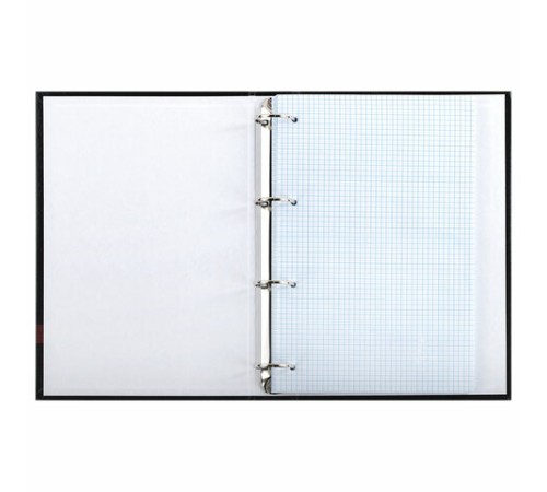 Тетрадь на кольцах БОЛЬШАЯ А4 (210х305 мм), 100 листов, твердый картон, клетка, BRAUBERG, Dark, 404101