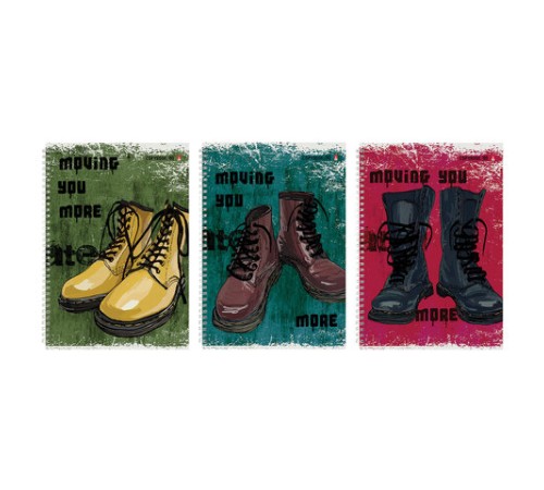 Тетрадь А4 80 л. АЛЬТ гребень, клетка, глянцевая ламинация, 