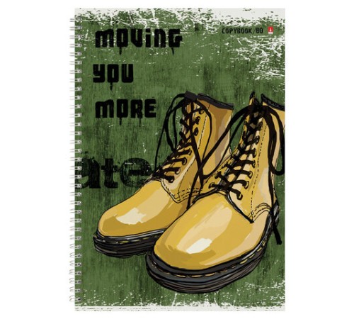 Тетрадь А4 80 л. АЛЬТ гребень, клетка, глянцевая ламинация, 