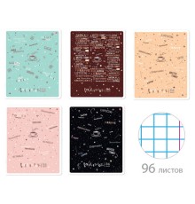 Тетрадь А5 96 л. АЛЬТ скоба, клетка, гибридный лак, 