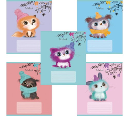 Тетрадь 12 л., ПЗБМ, клетка, фольга, 