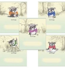 Тетрадь 18 л., ПЗБМ, клетка, конгрев, выборочный лак, 