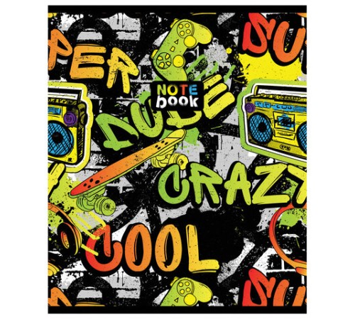 Тетрадь А5 48 л. ПЗБМ, скоба, клетка, выборочный TWIN лак, 