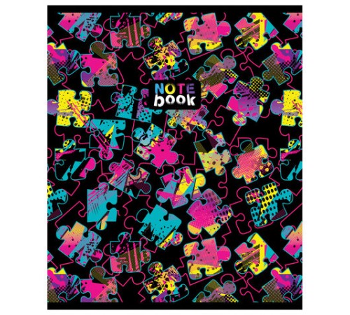 Тетрадь А5 48 л. ПЗБМ, скоба, клетка, выборочный TWIN лак, 