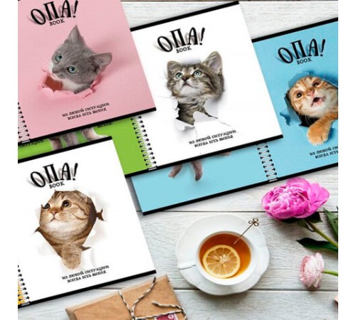 Тетрадь А5 96 л. ПЗБМ, гребень, клетка/линия, выборочный лак, перевёртыш, 