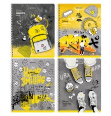 Тетрадь А5 48 л. BRAUBERG гребень, клетка, обложка картон, 