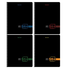 Тетрадь А5 48 л. BRAUBERG, гребень, клетка, глянцевая ламинация, 