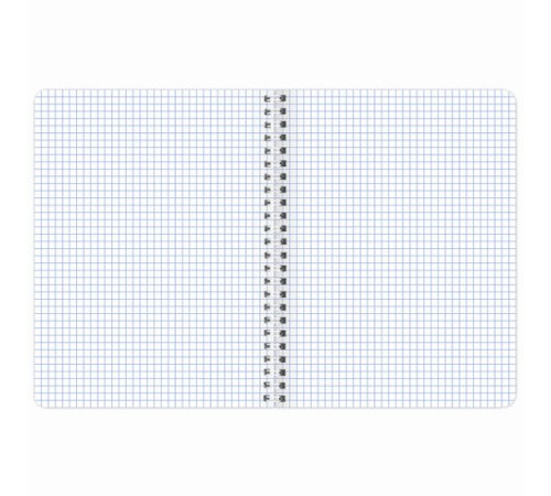 Тетрадь А5 48 л. BRAUBERG, гребень, клетка, глянцевая ламинация, 