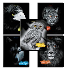 Тетрадь А5, 48 л., BRAUBERG, скоба, клетка, выборочный лак, 